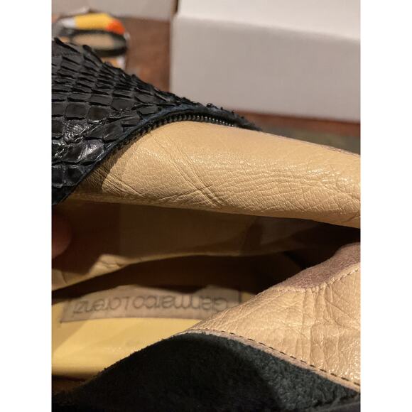 Gianmarco Lorenzi - Black Python Leather Knee High Stiletto Boots - 6.5/37 - Picture 9 of 9